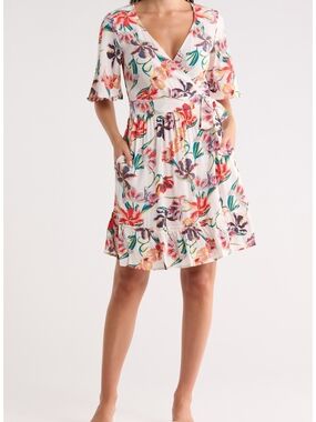 Lovestitch Short Sleeve Wrap Dress